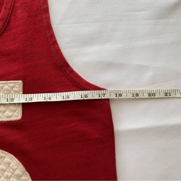 Rag & Bone/ JEAN Red Cast Number "5" Applique Tank Top Size Medium - Picture 14 of 15